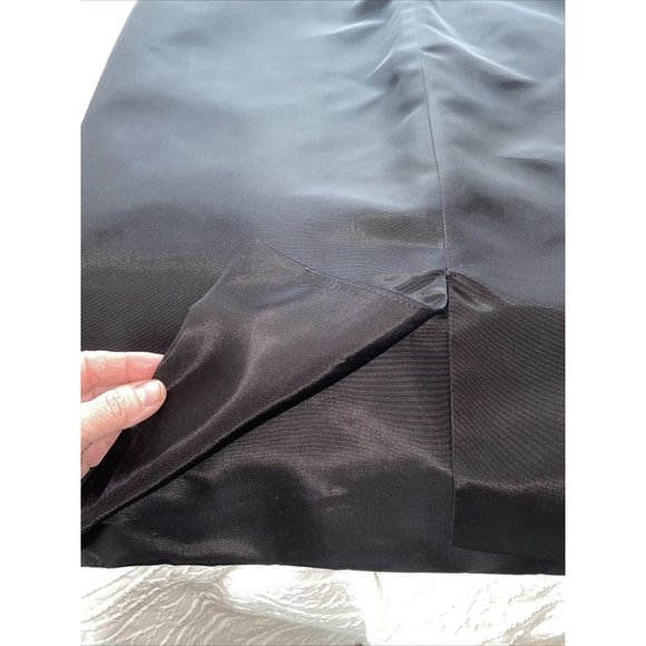 Tadaski Black Crepe Puff Sleeves Formal Knee Length Dress Size 10 NWT Excellent - Picture 12 of 12